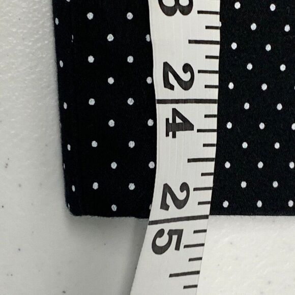 Talbots Capri Cropped Pants sz 6 Black White Polka Dots Inseam 25" - Picture 2 of 9